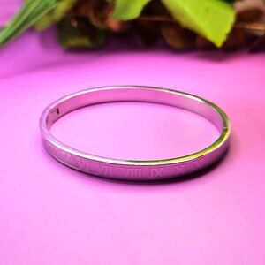 Roman Numeral Textured Bracelet - Stainless Steel